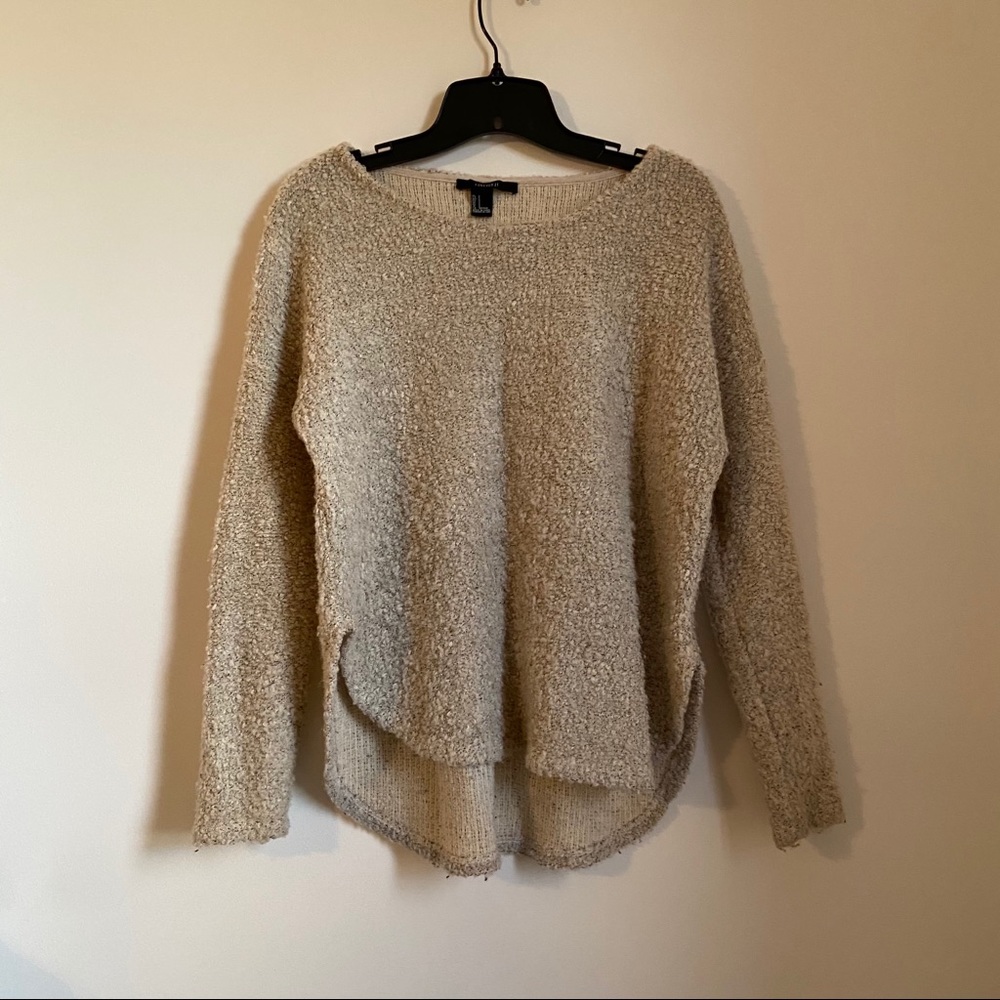 Forever 21 Cream Pull Over Sweater
